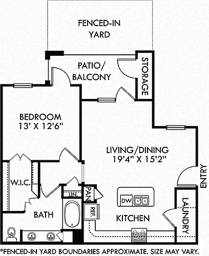 Floor plan Sycamore with Fenced-in Yard