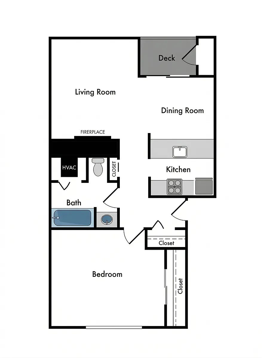 Floor plan 1X1 A