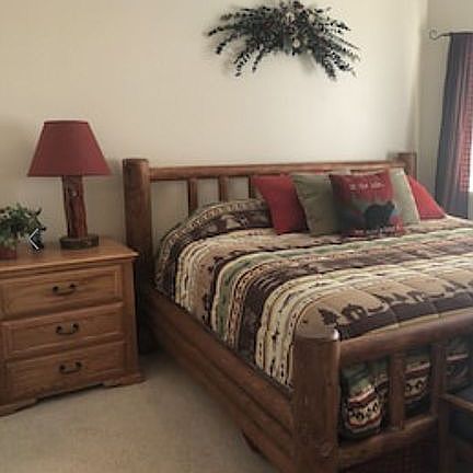 King log bed in master 