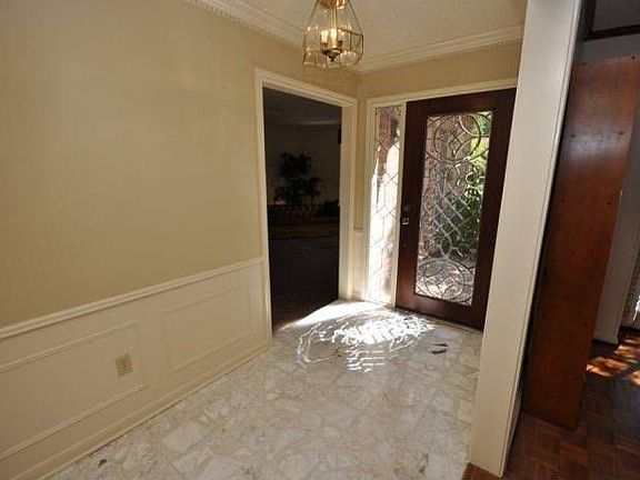 Entry leaded glass door