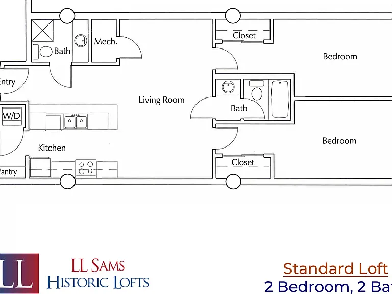 Standard 2-2 Floor Plan Standard 2-2 Floor Plan