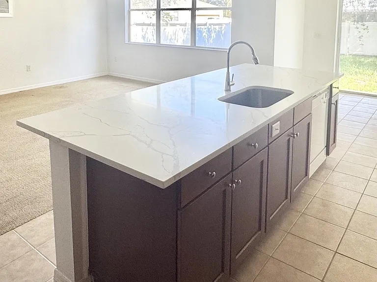 Big Island, Modern Sink & Faucet
