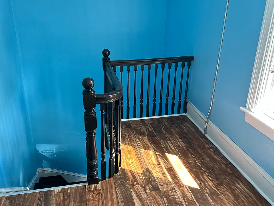 The apartment has its own front entrance