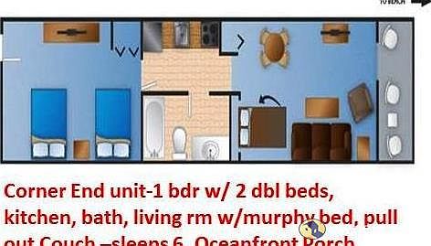 LG. corner unit, ocean front living room & oceanview bedroom