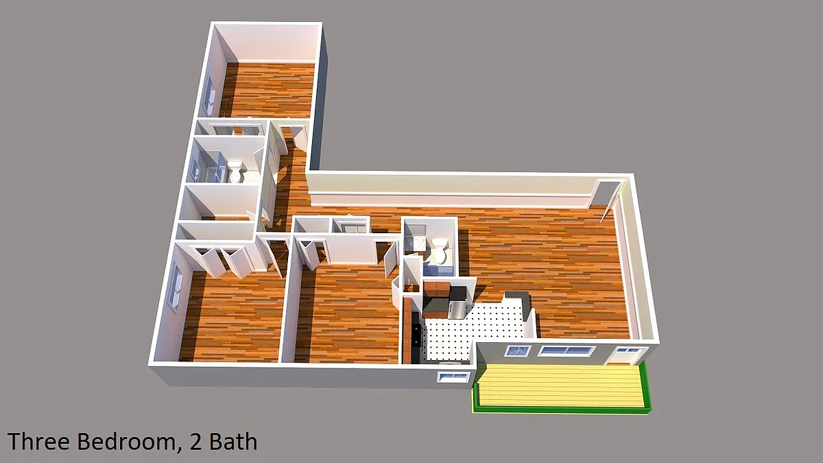 Floor plan 3 Bed 2 Bath Brand New