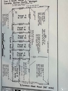 PARCEL Colf Rd #G, Carleton, MI, 48117