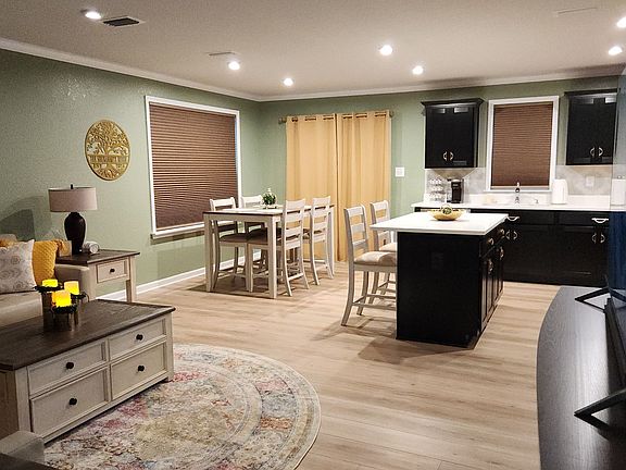 Family room, kitchen and dining