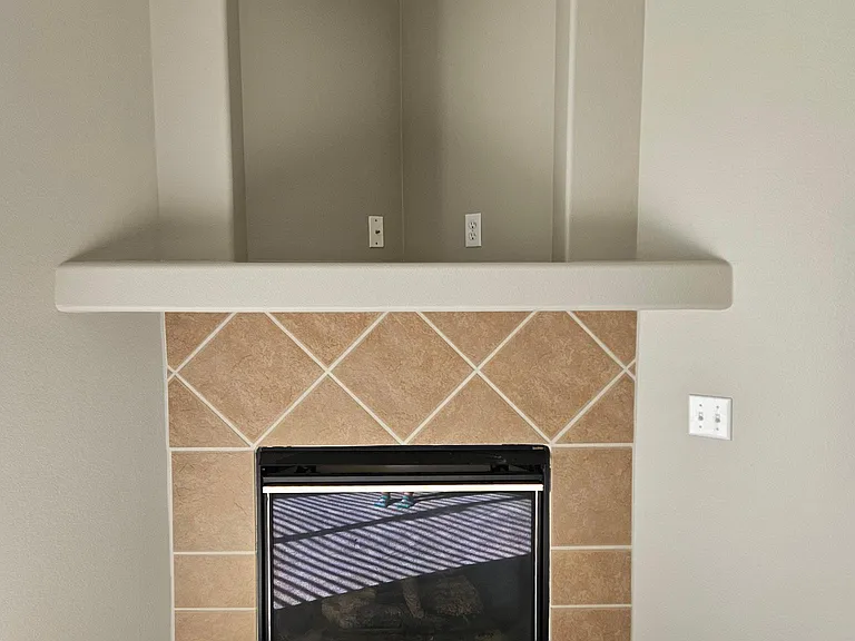 Living room fireplace