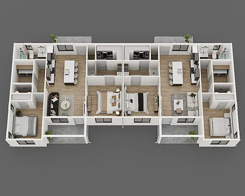 Floor plan 2 Bedroom Ranch