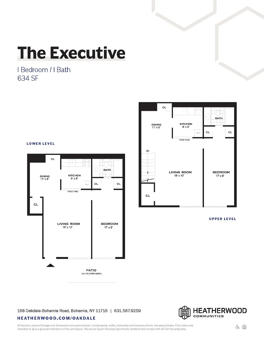 Floor plan Executive 1 Bedroom Upgrade