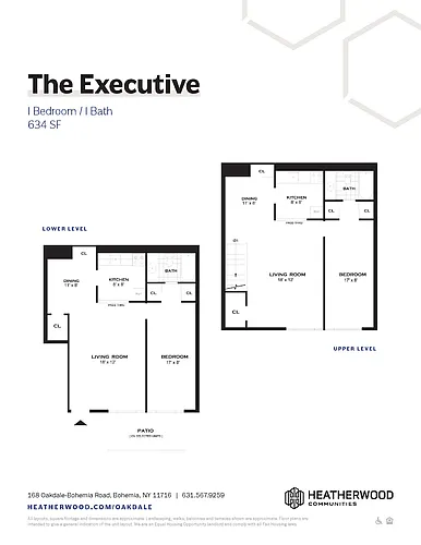 Floor plan Executive 1 Bedroom Upgrade