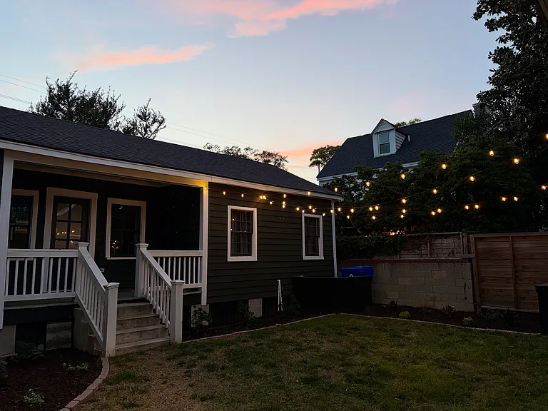 Backyard at night