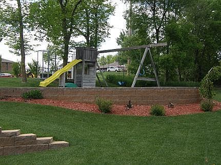 Swingset in the backyard