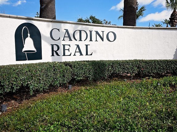 Community Entrance Sign for Camino Real Apartments with Logo