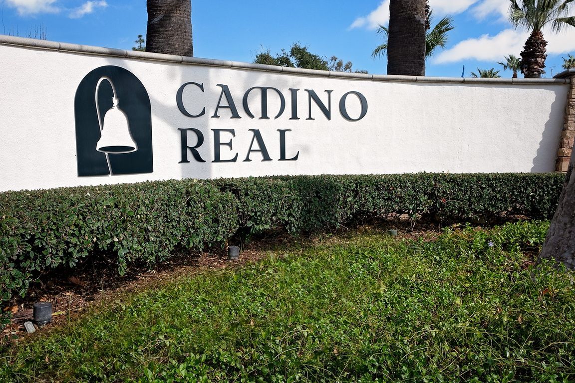 Community Entrance Sign for Camino Real Apartments with Logo