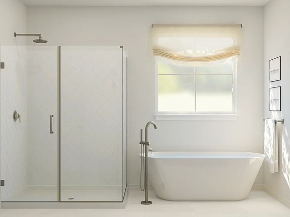 Primary bath with freestanding tub