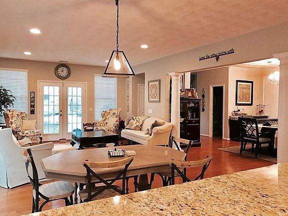 Open concept living, family, dining room