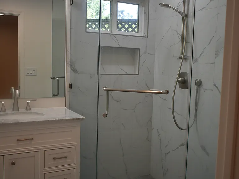 Attached bath.