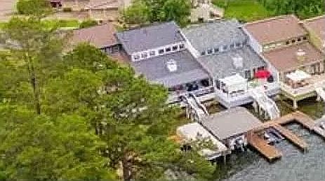 View of covered boat dock