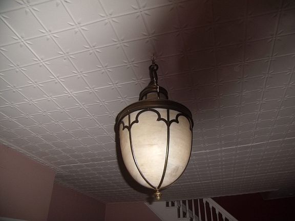 Tin ceiling in livingroom