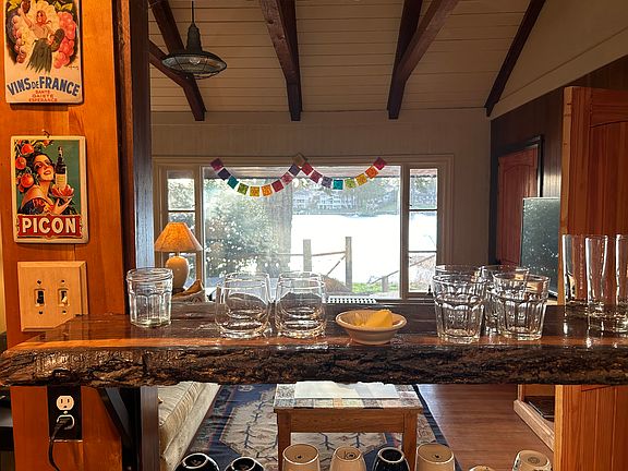 View of lake from shared kitchen