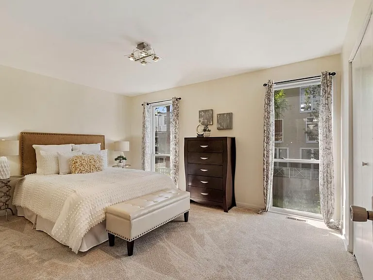 Main bedroom with half bathroom