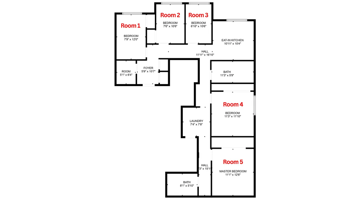 Floor plan 10777 Ashton 101 Single Room 2