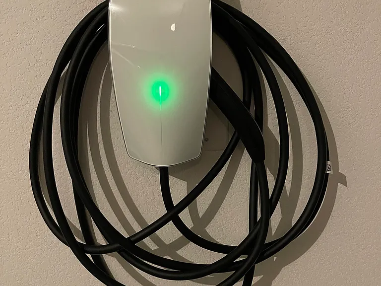 New Tesla Wall Charger Within Garage