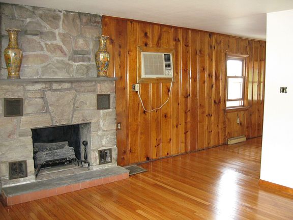 The Fireplace and Hardwood Floor