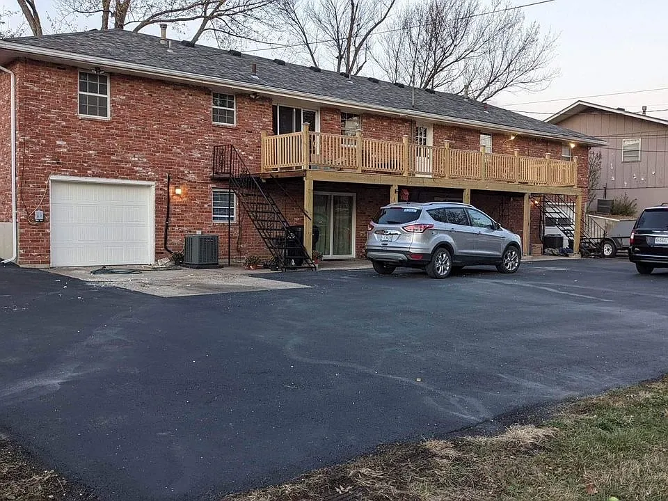 Back of Duplex with 10317 garage