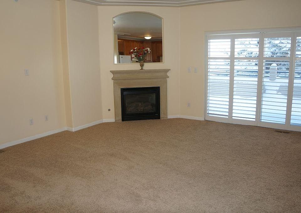 Living area with working gas fireplace