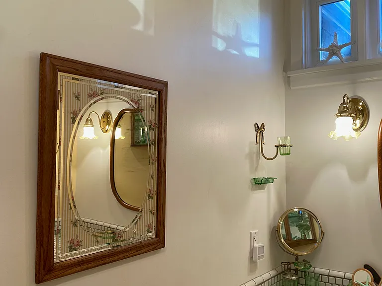 Master Bath Fabric Mirror