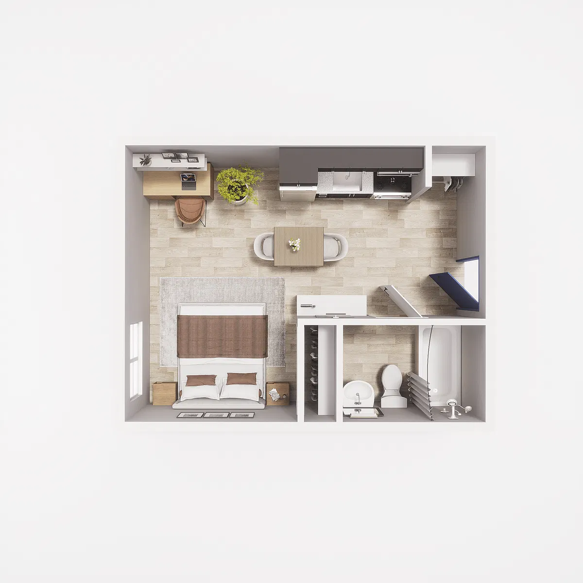 Floor plan Studio - S2 - Maude