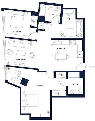 Floor plan 2 Bed/2 Bath-N