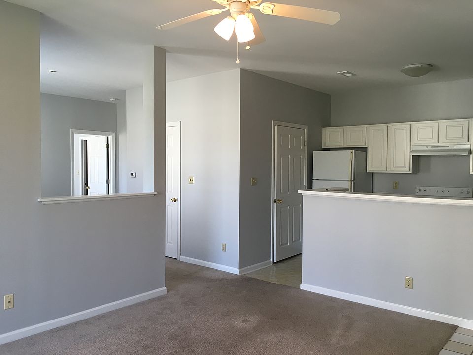 View from living room to kitchen and dining room