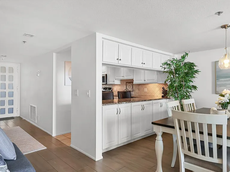 View into kitchen area
