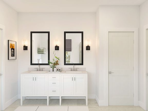 Primary bath with dual sinks