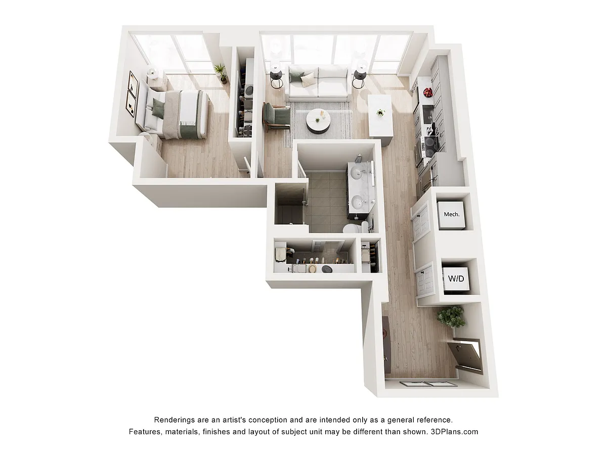 Floor plan 1X1 H