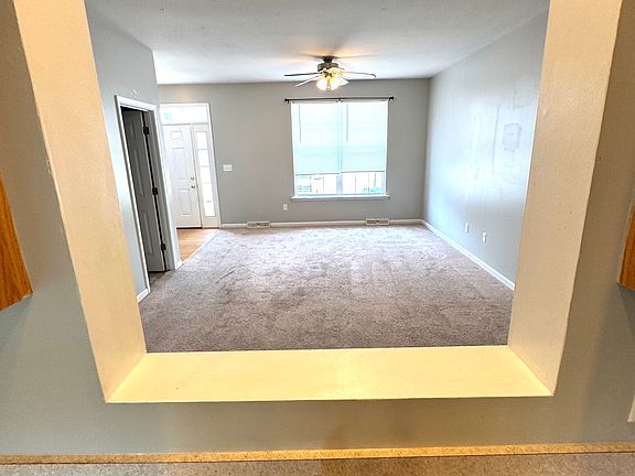 View into living room space