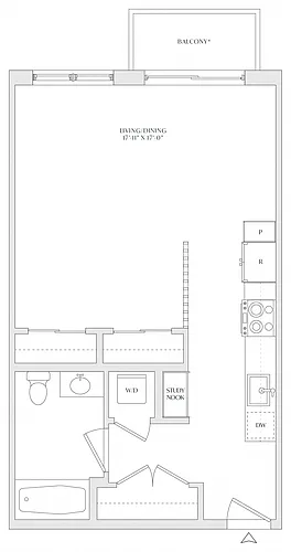 Floor plan Studio-S3b