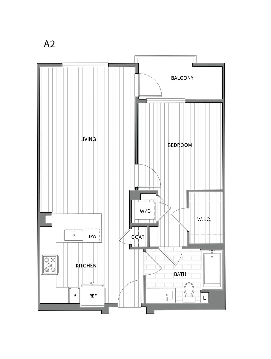 Floor plan 1 BR/1 BA