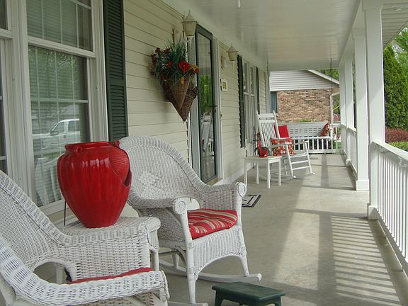 Plantation style front porch