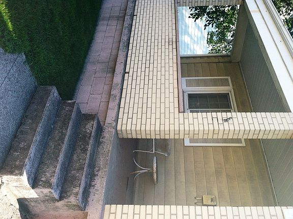 Shaded front porch