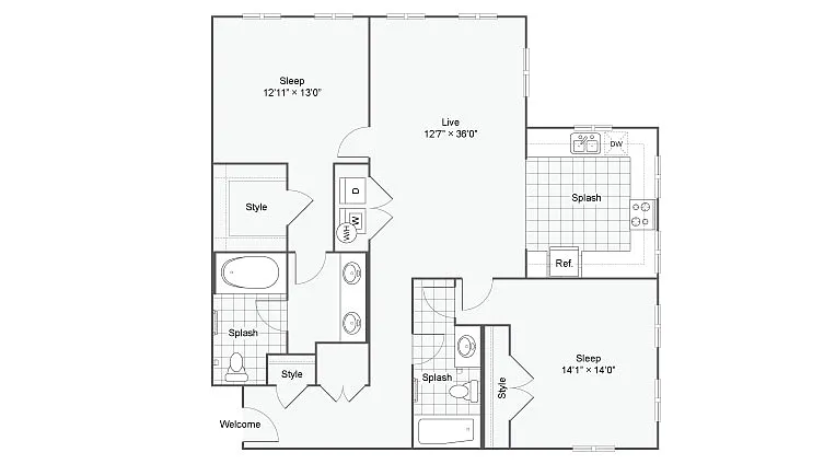 Floor plan B121