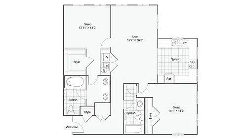 Floor plan B121