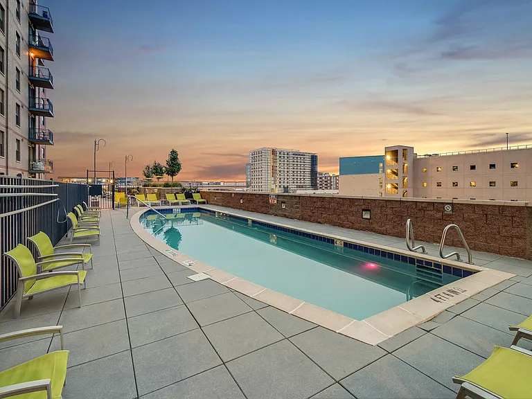 Experience twilight by the pool, with stunning Denver views as your backdrop.