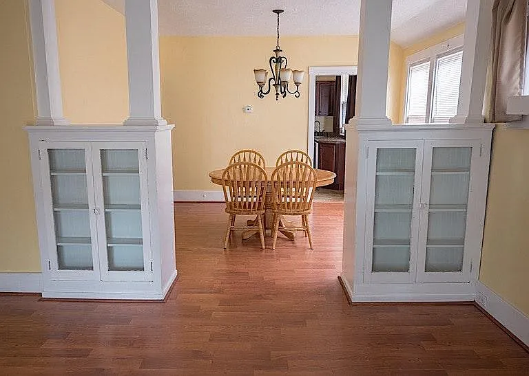 Elegant entrance to the formal dining room.