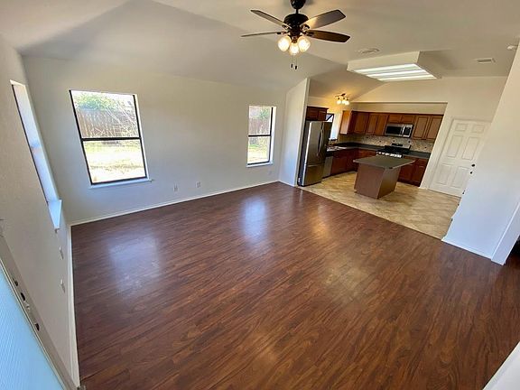 Dining area looking into kitchen