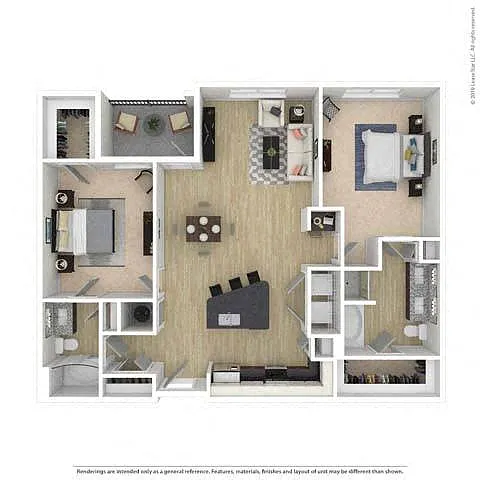 Floor plan Two-Bedroom (B2)