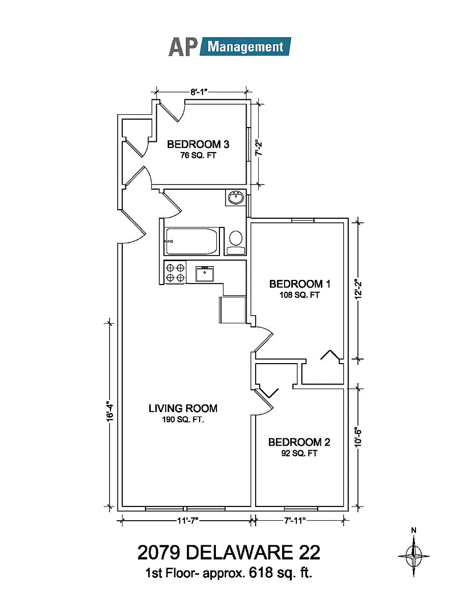 Floor plan LRG 2-bedroom